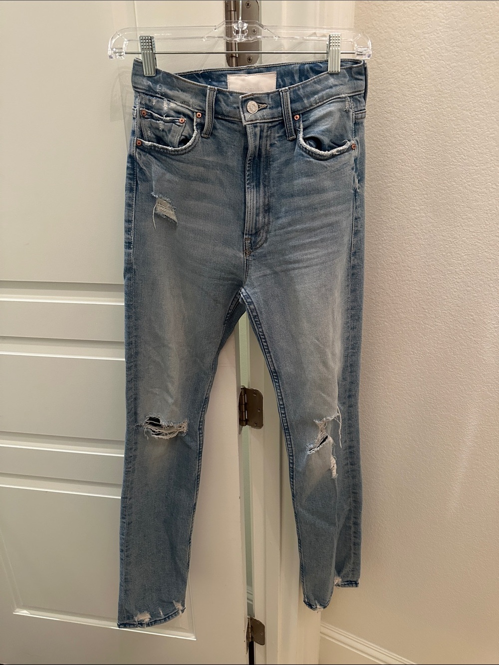 MOTHER Light Blue Straight Leg Jeans